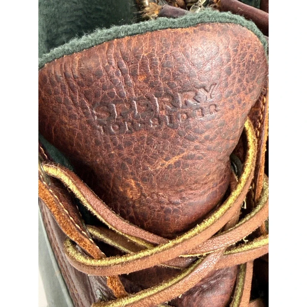 Sperry Top-Sider Duck Boots Brown Green Waterproof Cold‎ Bay Women's 6